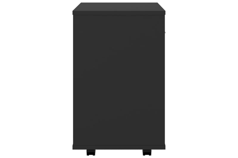 Rulleskap svart 46x36x59 cm sponplate - Svart - Sengebord & nattbord