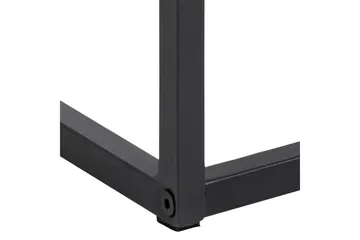 Sakila Nattbord 35 cm i Glass med Valnøttutseende, Oppbevaring med Skuff - Svart - Møbler - Bord - Avlastningsbord & sidobord - Sengebord & nattbord