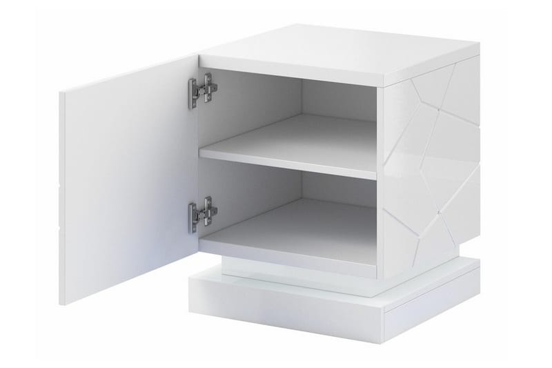 Sängbord Juniskär 46 cm - Hvid - Møbler - Bord - Avlastningsbord & sidobord - Sengebord & nattbord