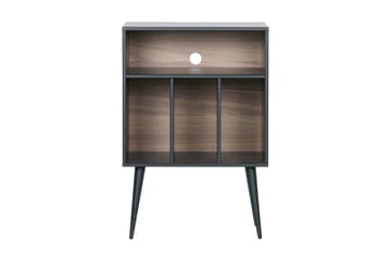 Seamas Nattbord 60 cm med Oppbevaring Hyller - Valnøtt/Svart - Møbler - Bord - Avlastningsbord & sidobord - Sengebord & nattbord