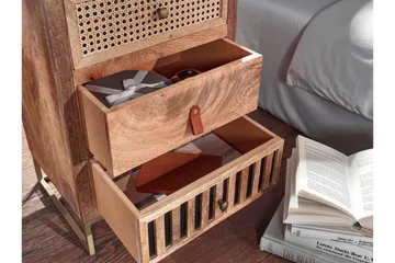 Seddik Nattbord 30 cm Rektangulær - Brun - Møbler - Bord - Avlastningsbord & sidobord - Sengebord & nattbord