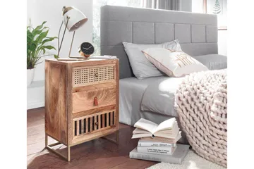 Seddik Nattbord 30 cm Rektangulær - Brun - Møbler - Bord - Avlastningsbord & sidobord - Sengebord & nattbord