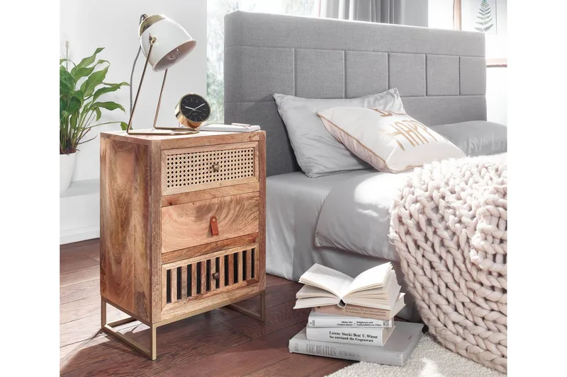 Seddik Nattbord 30 cm Rektangulær - Brun - Møbler - Bord - Avlastningsbord & sidobord - Sengebord & nattbord