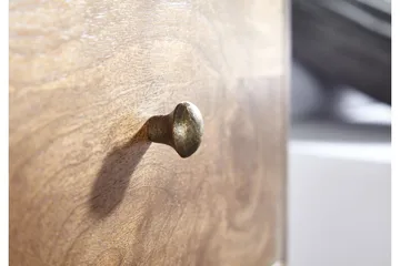 Seddik Nattbord 35 cm Rektangulær - Gull/Brun - Møbler - Bord - Avlastningsbord & sidobord - Sengebord & nattbord