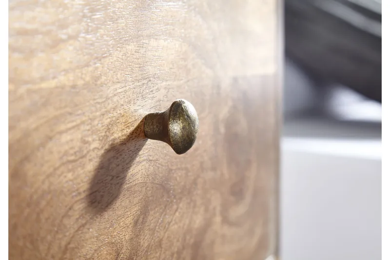 Seddik Nattbord 35 cm Rektangulær - Gull/Brun - Møbler - Bord - Avlastningsbord & sidobord - Sengebord & nattbord