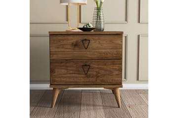 Sengebord og nattbord Heibert nattbord 52 cm Valnöt - Møbler - Bord - Avlastningsbord & sidobord - Sengebord & nattbord