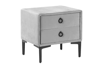 Sezanne Nattbord 44 cm - Fløyel/Grå - Møbler - Bord - Avlastningsbord & sidobord - Sengebord & nattbord