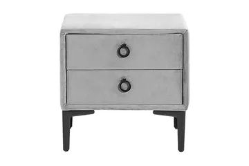 Sezanne Nattbord 44 cm - Fløyel/Grå - Møbler - Bord - Avlastningsbord & sidobord - Sengebord & nattbord