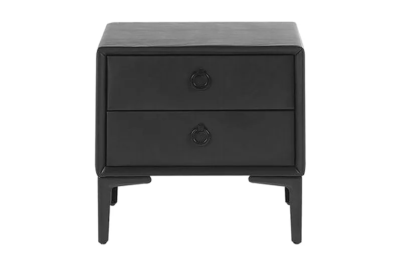 Sezanne Nattbord 44 cm, Konstlær/Svart