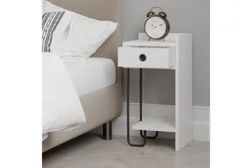 Sirius Nattbord 32x30 cm Hvit - Hanah Home - Møbler - Bord - Avlastningsbord & sidobord - Sengebord & nattbord