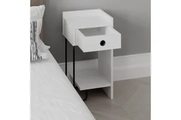 Sirius Nattbord 32x30 cm Hvit - Hanah Home - Møbler - Bord - Avlastningsbord & sidobord - Sengebord & nattbord