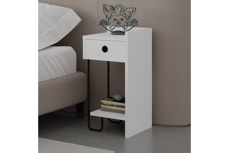 Sirius Nattbord 32x30 cm Hvit - Hanah Home - Møbler - Bord - Avlastningsbord & sidobord - Sengebord & nattbord