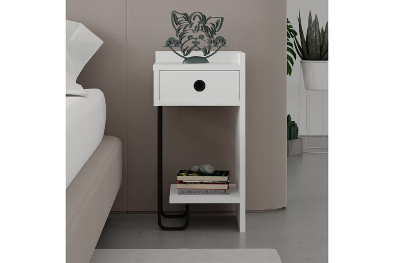 Sirius Nattbord 32x30 cm Hvit - Hanah Home - Møbler - Bord - Avlastningsbord & sidobord - Sengebord & nattbord