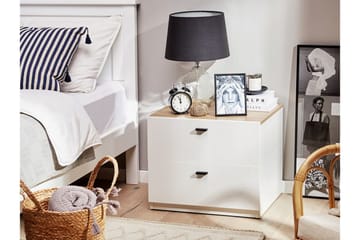 Sofabord hvit/lys trefarge EDISON - Hvit - Møbler - Bord - Avlastningsbord & sidobord - Sengebord & nattbord