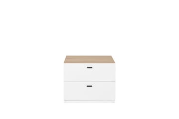 Sofabord hvit/lys trefarge EDISON - Hvit - Møbler - Bord - Avlastningsbord & sidobord - Sengebord & nattbord