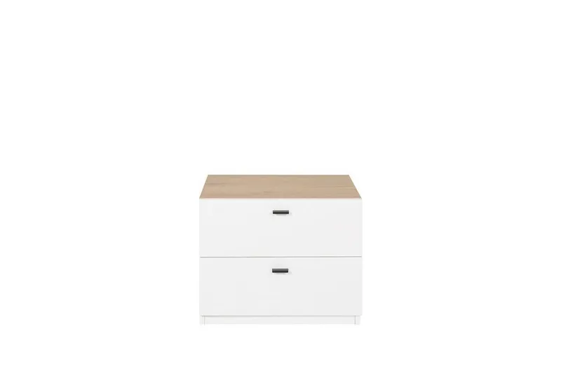 Sofabord hvit/lys trefarge EDISON, Hvit