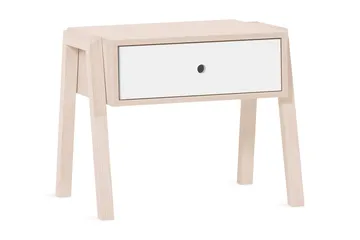 Spot Nattbord 58 cm med Oppbevaring Skuff Natur/Hvit - VOX - Møbler - Bord - Avlastningsbord & sidobord - Sengebord & nattbord