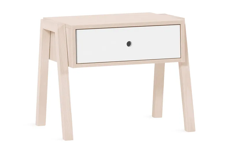 Spot Nattbord 58 cm med Oppbevaring Skuff Natur/Hvit, VOX