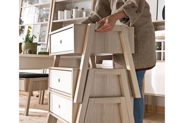 Spot Nattbord 58 cm med Oppbevaring Skuff Natur/Hvit - VOX - Møbler - Bord - Avlastningsbord & sidobord - Sengebord & nattbord