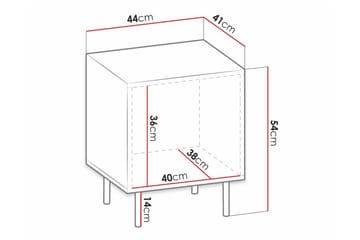 Strontian Sängbord 44 cm Scandinavian Choice Black - Møbler - Bord - Avlastningsbord & sidobord - Sengebord & nattbord