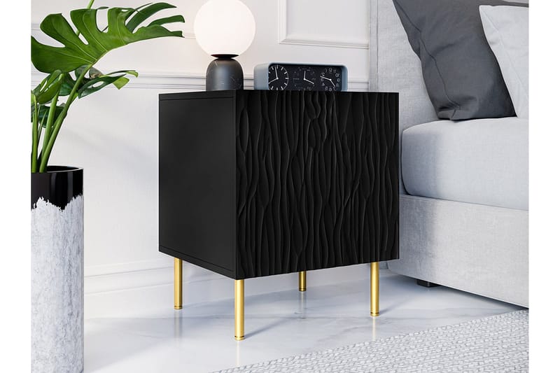 Strontian Sängbord 44 cm Scandinavian Choice Black - Møbler - Bord - Avlastningsbord & sidobord - Sengebord & nattbord