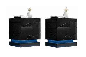 Strontian Sängbord 46 cm Scandinavian Choice Black - Møbler - Bord - Avlastningsbord & sidobord - Sengebord & nattbord