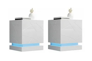 Strontian Sängbord 46 cm Scandinavian Choice White - Møbler - Bord - Avlastningsbord & sidobord - Sengebord & nattbord