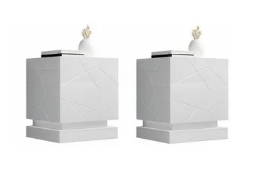 Strontian Sängbord 46 cm Scandinavian Choice White - Møbler - Bord - Avlastningsbord & sidobord - Sengebord & nattbord