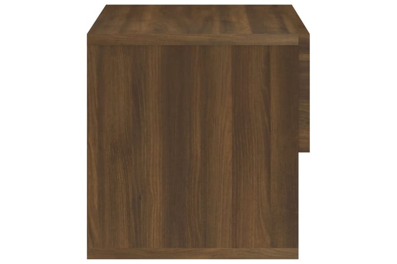 Veggmontert nattbord brun eik konstruert tre - Brun - Sengebord & nattbord