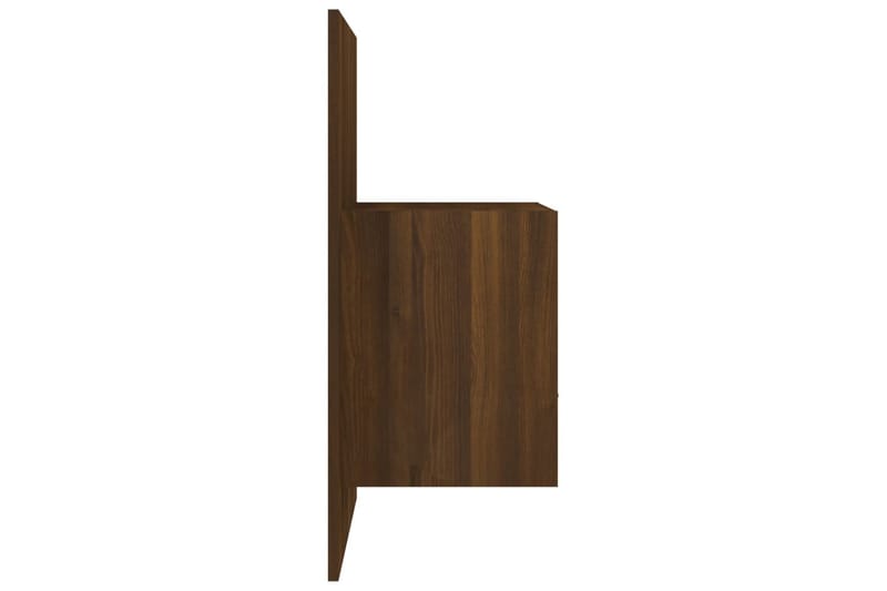 Veggmontert nattbord brun eik konstruert tre - Brun - Sengebord & nattbord