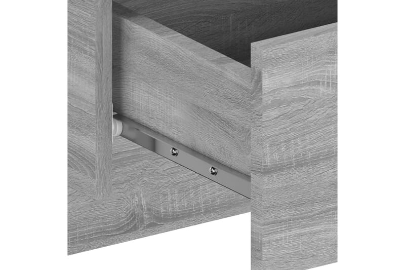 Veggmonterte nattbord 2 stk grå sonoma konstruert tre - Grå - Sengebord & nattbord