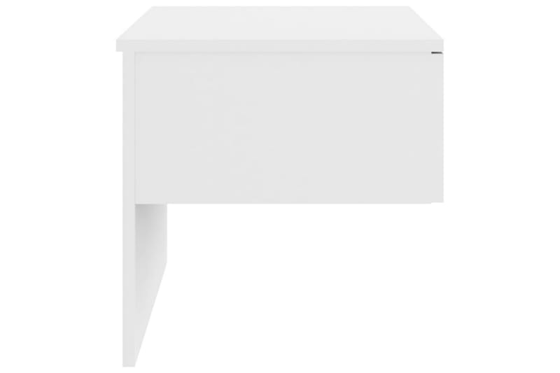 Veggmonterte nattbord 2 stk høyglans hvit konstruert tre - Hvit - Sengebord & nattbord