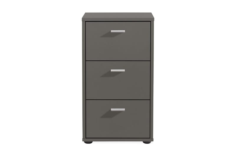 Virginia Nattbord 35 cm med Oppbevaring 3 Skuffer, Grå