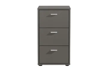 Virginia Nattbord 35 cm med Oppbevaring 3 Skuffer - Grå - Møbler - Bord - Avlastningsbord & sidobord - Sengebord & nattbord