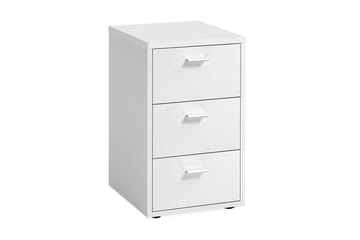 Virginia Nattbord 35 cm med Oppbevaring 3 Skuffer - Hvit - Møbler - Bord - Avlastningsbord & sidobord - Sengebord & nattbord