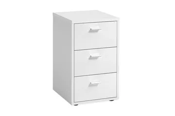 Virginia Nattbord 35 cm med Oppbevaring 3 Skuffer - Hvit - Møbler - Bord - Avlastningsbord & sidobord - Sengebord & nattbord