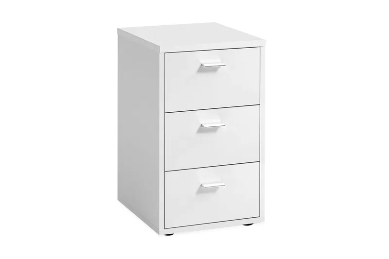 Virginia Nattbord 35 cm med Oppbevaring 3 Skuffer - Hvit - Møbler - Bord - Avlastningsbord & sidobord - Sengebord & nattbord