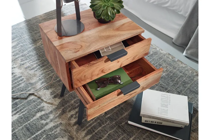 Willowdale Nattbord 47 cm - Brun/Svart - Møbler - Bord - Avlastningsbord & sidobord - Sengebord & nattbord