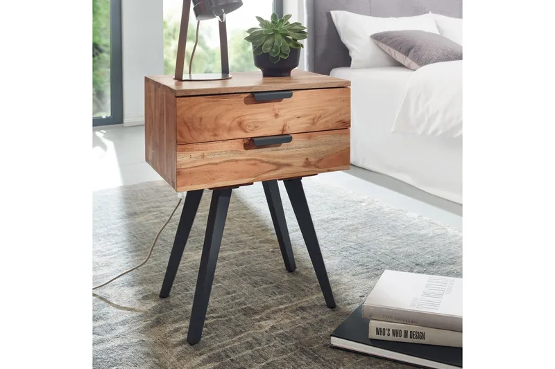 Willowdale Nattbord 47 cm - Brun/Svart - Møbler - Bord - Avlastningsbord & sidobord - Sengebord & nattbord