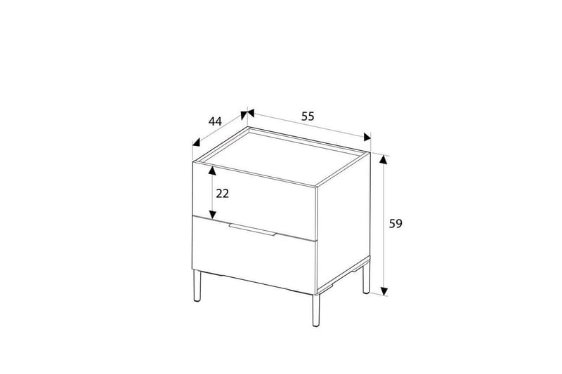 Serene Nattbord 55 cm - Naturell - Møbler - Bord - Avlastningsbord & sidobord - Sengebord & nattbord
