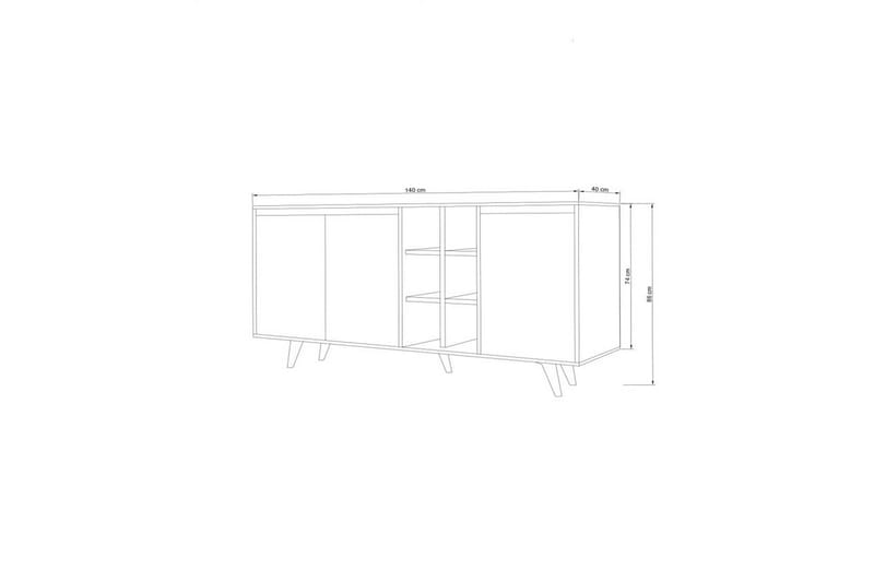 Seria Konsollbord 140 cm - Beige - Møbler - Bord - Avlastningsbord & sidobord - Konsollbord & gangbord