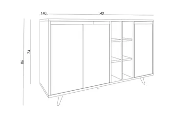 Seria Konsollbord 140 cm - Hvit Marmor - Møbler - Bord - Avlastningsbord & sidobord - Konsollbord & gangbord