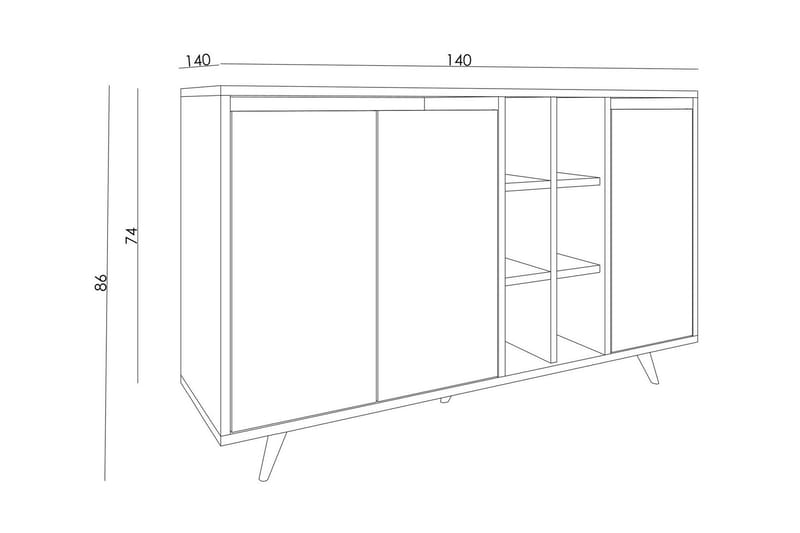 Seria Konsollbord 140 cm - Hvit Marmor - Møbler - Bord - Avlastningsbord & sidobord - Konsollbord & gangbord