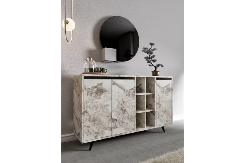 Seria Konsollbord 140 cm - Hvit Marmor - Møbler - Bord - Avlastningsbord & sidobord - Konsollbord & gangbord