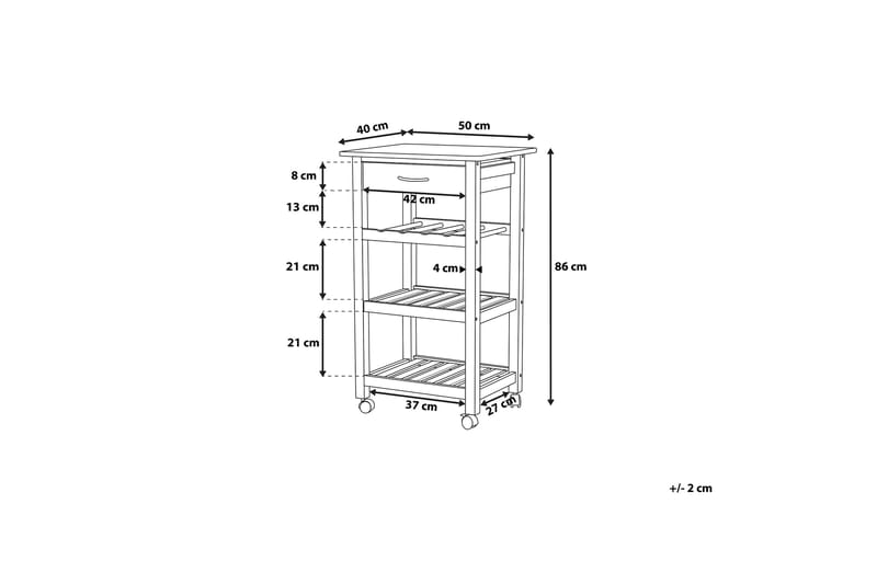 Serveringsbord Foggia 50 cm - Svart - Avlastningsbord & sidobord