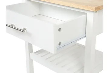 Serveringsbord Hiuma 58 cm - Hvit - Møbler - Bord - Serveringsvogn & serveringsbord - Kjøkkenvogn