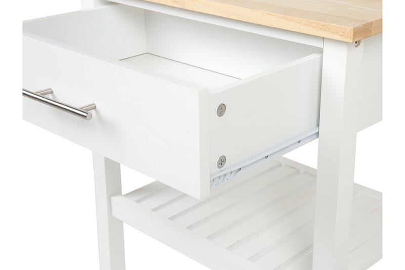 Serveringsbord Hiuma 58 cm - Hvit - Møbler - Bord - Serveringsvogn & serveringsbord - Kjøkkenvogn