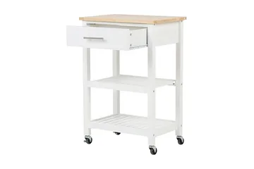 Serveringsbord Hiuma 58 cm - Hvit - Møbler - Bord - Serveringsvogn & serveringsbord - Kjøkkenvogn