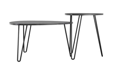 AtHena Settbord Svart/Marmormønster - Novogratz - Møbler - Bord - Avlastningsbord & sidobord - Settbord