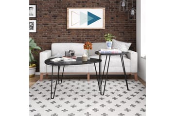 AtHena Settbord Svart/Marmormønster - Novogratz - Møbler - Bord - Avlastningsbord & sidobord - Settbord